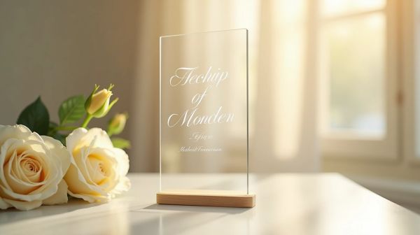 Personnalisez votre plaque funéraire en plexiglas pour un hommage unique