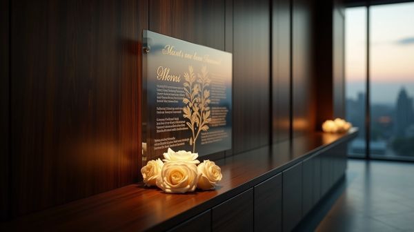 Personnalisez votre plaque funéraire en plexiglas pour un hommage unique